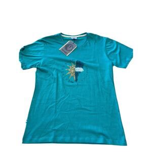 Extremo Sur Argentina Women’s Teal Graphic Tee Size “XL” Fits Like Med NWT